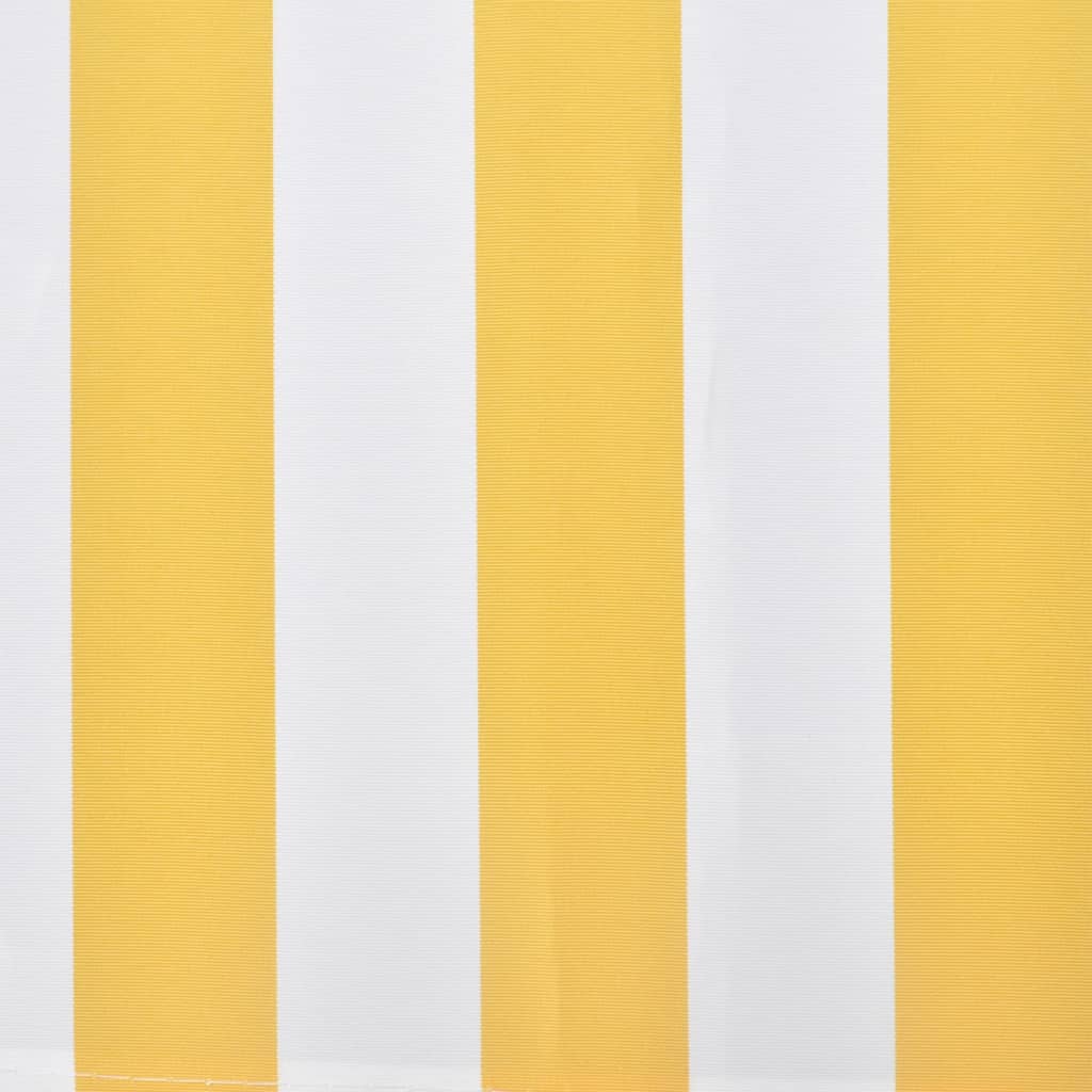 Lona de toldo, parte superior, em branco e amarelo 6 x 3 m
