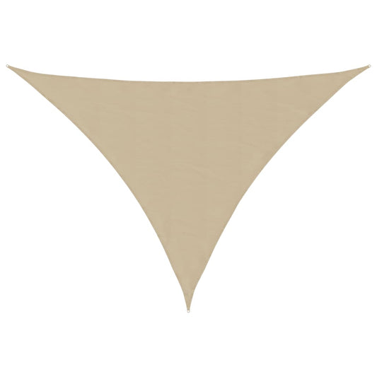 Para-sol estilo vela tecido oxford triangular 4x4x5,8 m bege
