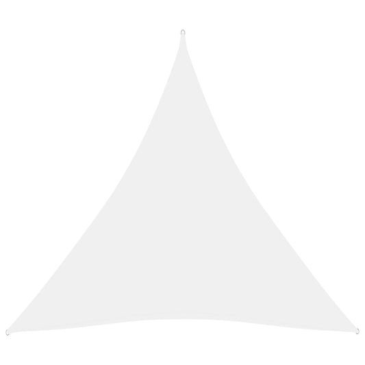 Para-sol estilo vela tecido oxford triangular 5x5x5 m branco