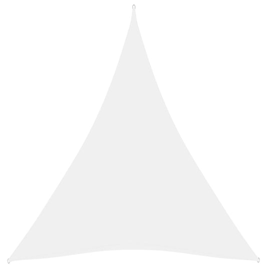 Para-sol estilo vela tecido oxford triangular 5x7x7 m branco