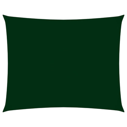 Para-sol estilo vela tecido oxford retangular 5x6m verde-escuro