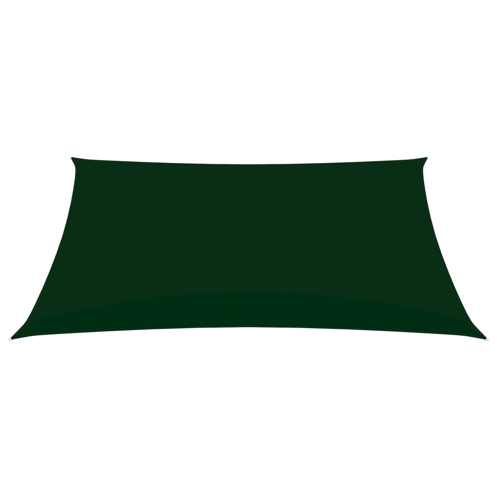 Para-sol estilo vela tecido oxford retangular 5x6m verde-escuro