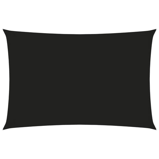Para-sol estilo vela tecido oxford retangular 2,5x4,5 m preto
