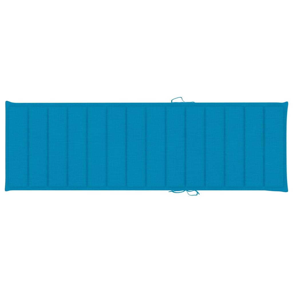 Espreguiçadeira dupla c/ almofadões azuis pinho impregnado
