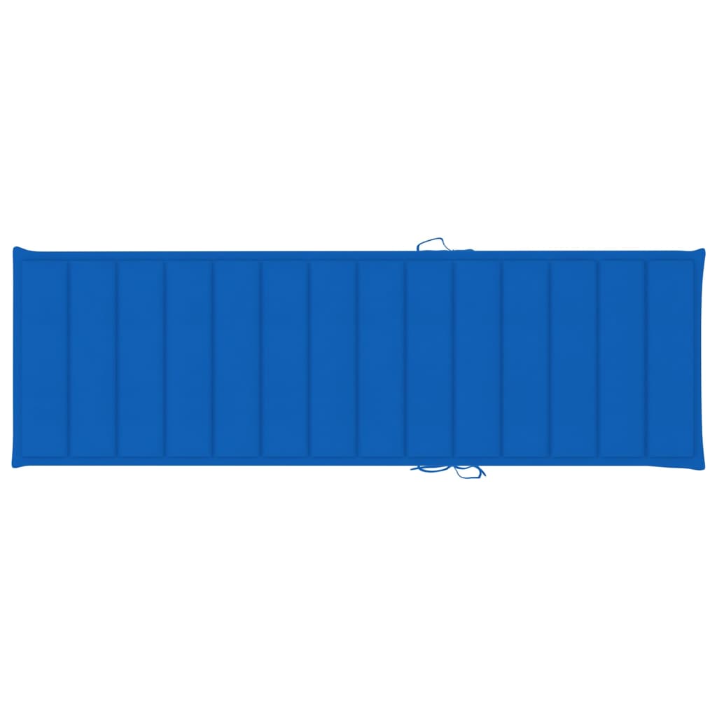 Espreguiçadeira dupla c/ almofadões azul real pinho impregnado