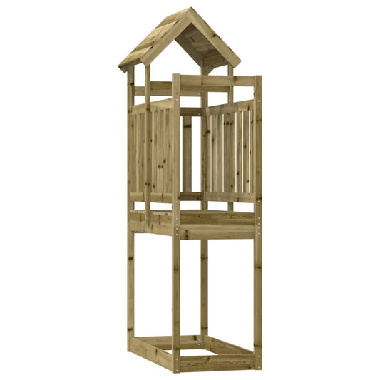 Torre de brincar 52,5x110,5x214 cm madeira de pinho impregnada