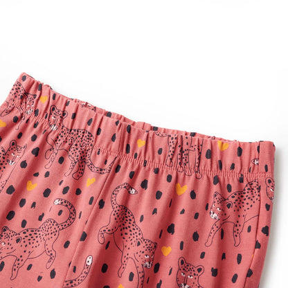 Pijama de manga comprida para criança rosa-velho 140