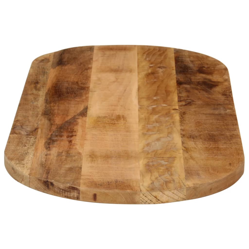 Tampo de mesa oval 100x50x3,8cm madeira mangueira áspera maciça