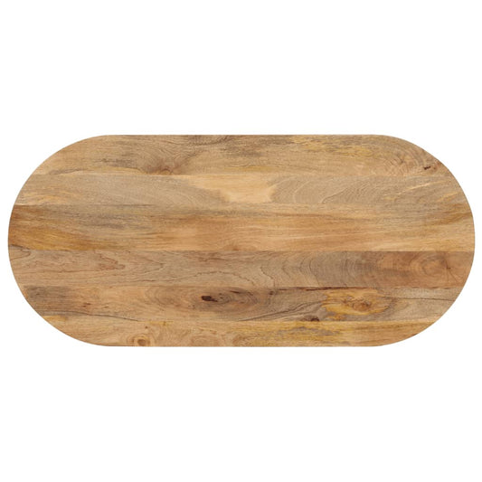 Tampo de mesa oval 80x40x2,5 cm madeira de mangueira maciça