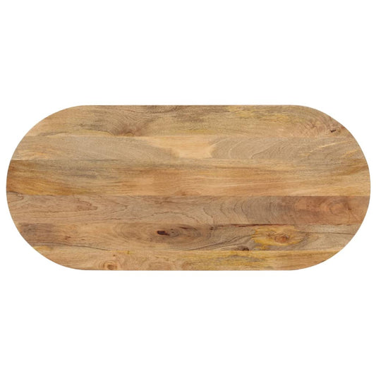 Tampo de mesa oval 90x40x2,5 cm madeira de mangueira maciça
