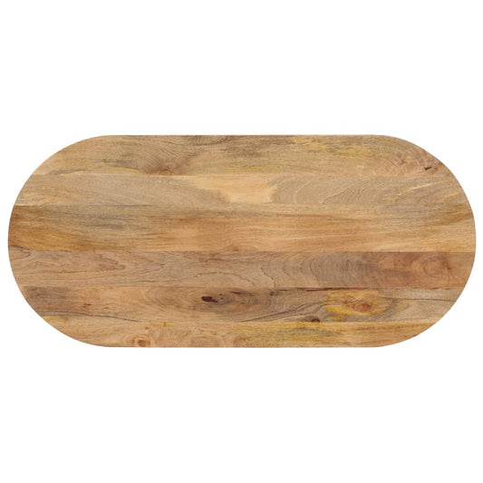 Tampo de mesa oval 110x50x2,5 cm madeira de mangueira maciça