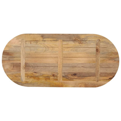 Tampo de mesa oval 140x50x2,5 cm madeira de mangueira maciça