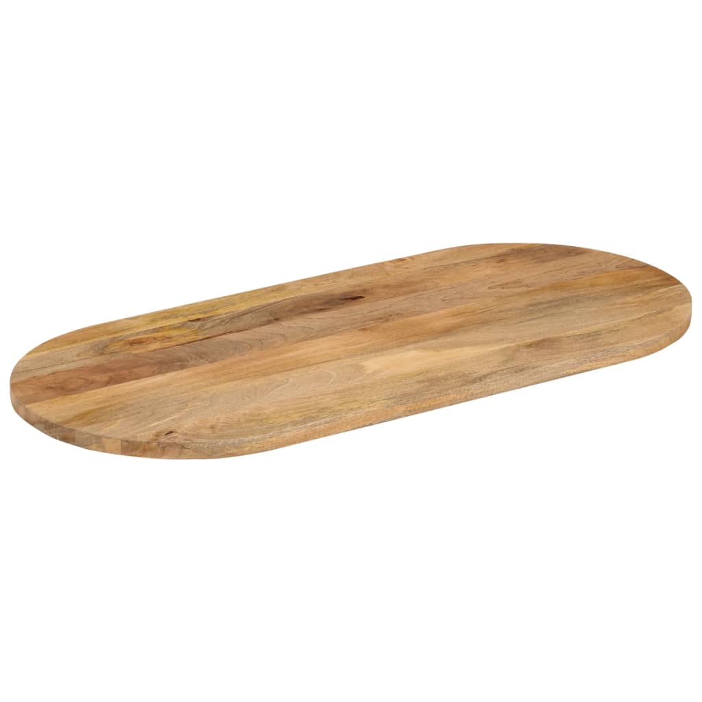 Tampo de mesa oval 90x40x3,8 cm madeira de mangueira maciça