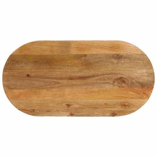 Tampo de mesa oval 120x50x2,5 cm madeira de mangueira maciça