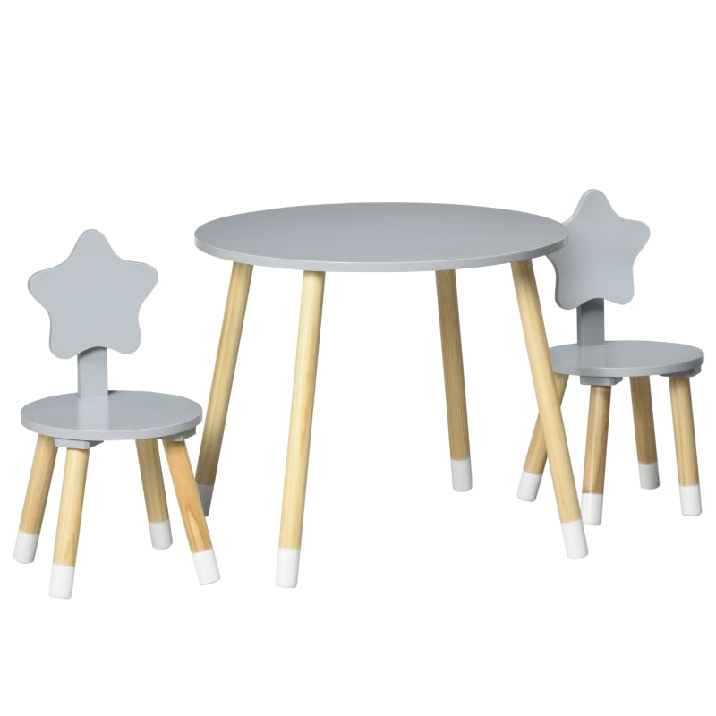 Conjunto Infantil Star - 1 Mesa e 2 Cadeiras - Design Nórdico