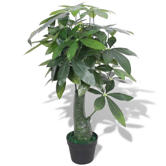 Planta árvore da sorte artificial com vaso 85 cm verde