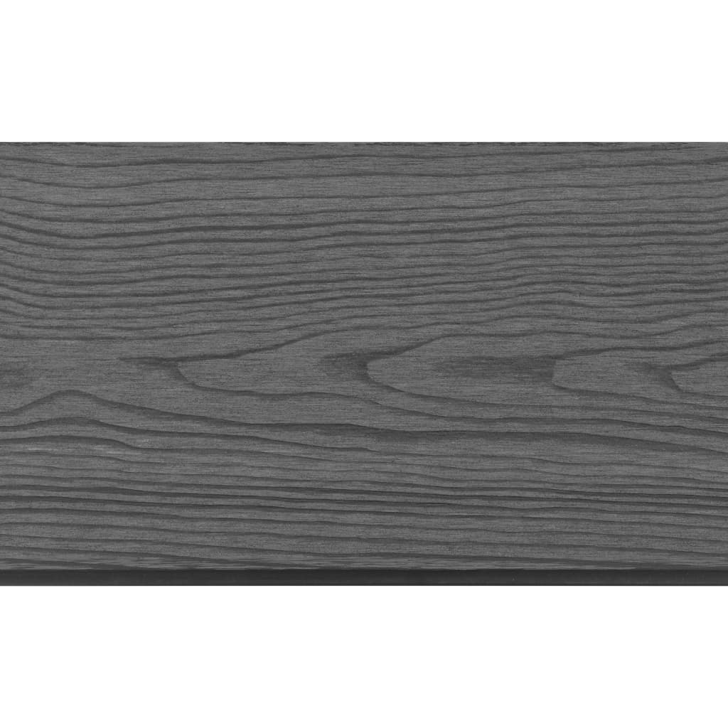 Placas de vedação de substituição 9 pcs em WPC 170 cm cinzento