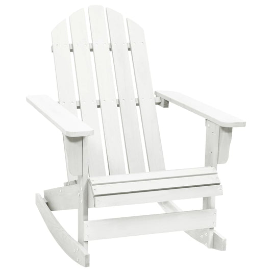 Cadeira de baloiço para jardim madeira branco