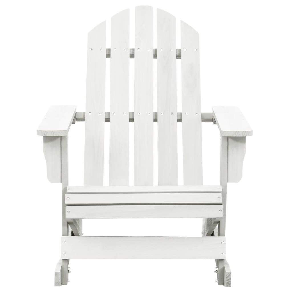 Cadeira de baloiço para jardim madeira branco