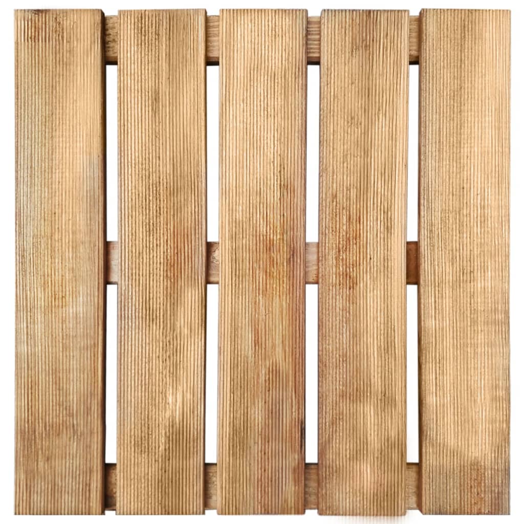 Ladrilhos de pavimento 24 pcs 50x50 cm madeira castanho
