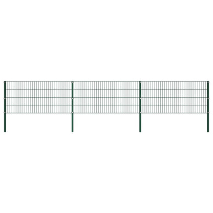 Painel de vedação com postes ferro 5,1x0,8 m verde
