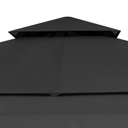 Pérgola 3x3m com Toldos Duplos Extensíveis - Cinzento - Design Moderno