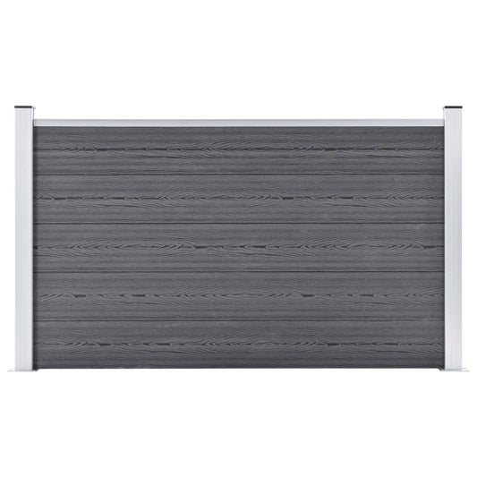Painel de vedação para jardim 180x105 cm WPC cinzento