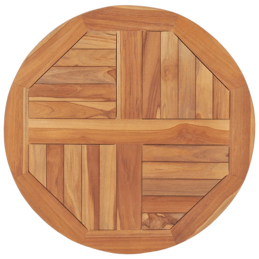 Tampo de mesa redondo 2,5 cm 60 cm madeira teca maciça