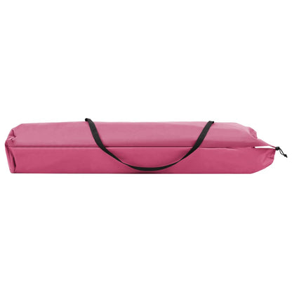 Espreguiçadeira/cama dobrável para 2 pessoas aço cor-de-rosa