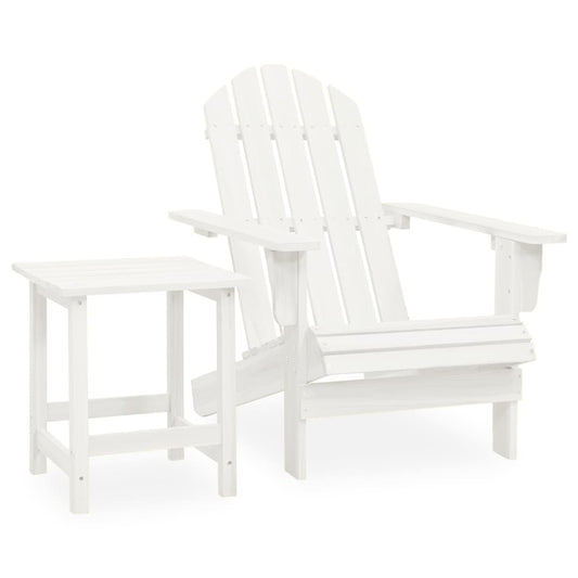 Cadeira de jardim Adirondack com mesa madeira de abeto branco