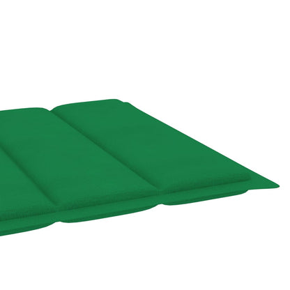 Espreguiçadeiras 2 pcs com almofadão verde teca maciça