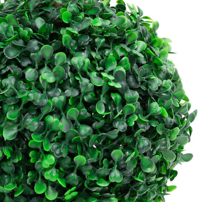 Planta artificial buxo em forma de esfera com vaso 60 cm verde