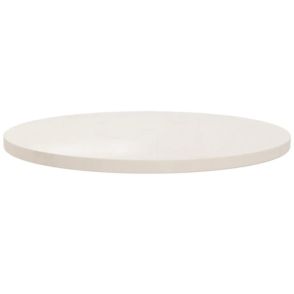 Tampo de mesa pinho maciço Ø60x2,5 cm branco