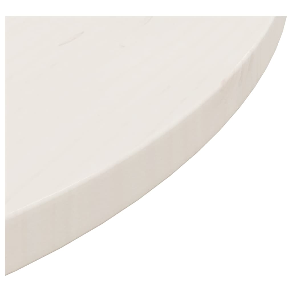 Tampo de mesa pinho maciço Ø60x2,5 cm branco