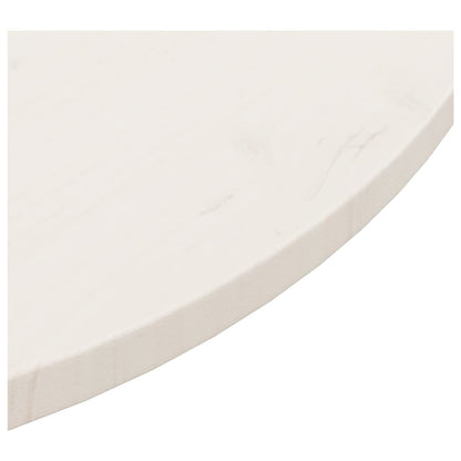 Tampo de mesa pinho maciço Ø90x2,5 cm branco