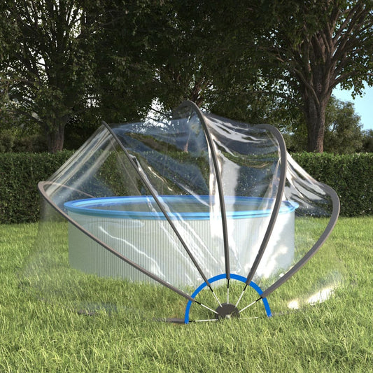 Cúpula de piscina redonda 406x203 cm PVC