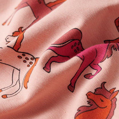 Pijama de manga comprida para criança rosa-claro 116
