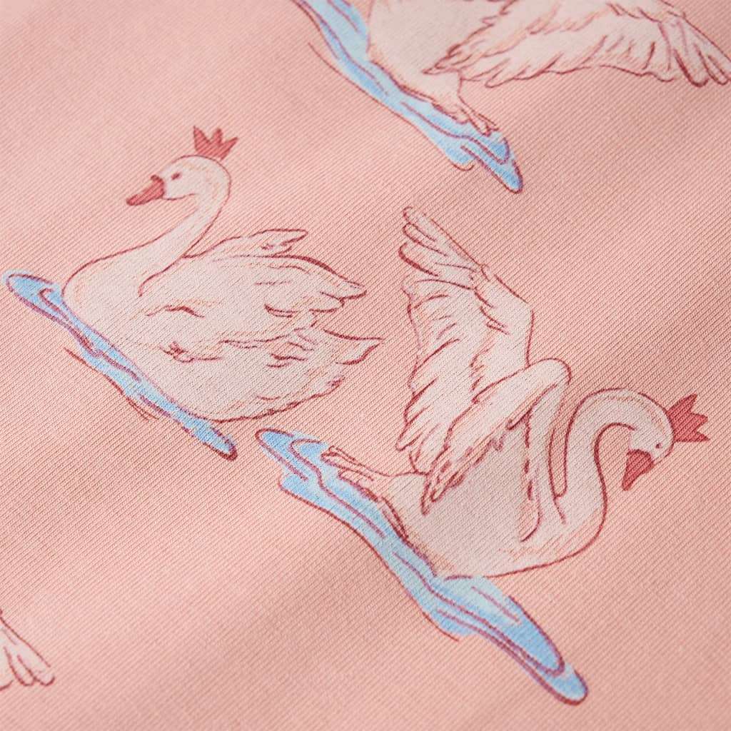 Pijama de manga comprida para criança rosa-claro 128