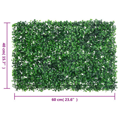  vidaXL Vedação de arbusto artificial 6 pcs 40x60 cm verde