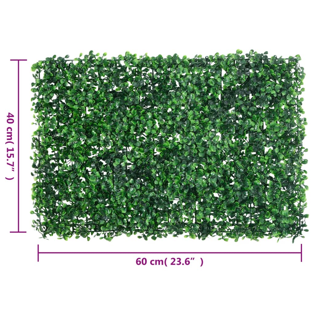  vidaXL Vedação de arbusto artificial 24 pcs 40x60 cm verde