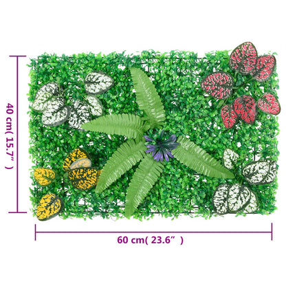  vidaXL Vedação de plantas artificiais 6 pcs 40x60 cm verde