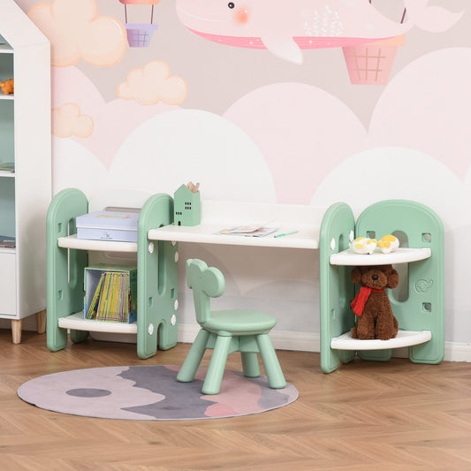 Conjunto Infantil Leo - 1 Mesa com Arrumação e 1 Cadeira - Design Nórdico - Leva-Me Contigo - Móveis & Decoração