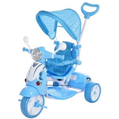 Triciclo Dobrável com Luz e Música - Azul