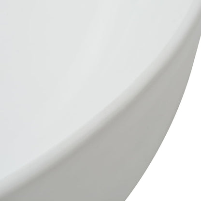 Lavatório triangular em cerâmica branco 50,5x41x12 cm