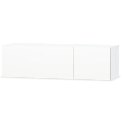 Móvel de TV de Parede Cardani de 240 cm - Branco Brilhante/Branco - Design Moderno