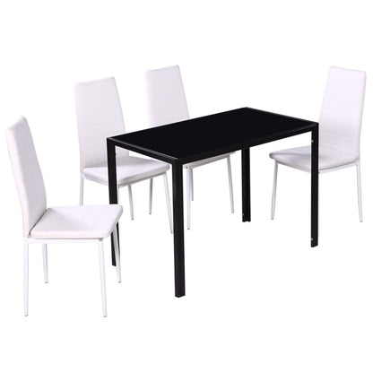 Conjunto de Jantar Nordik com 4 Cadeiras e 1 Mesa - Branco - Design Moderno
