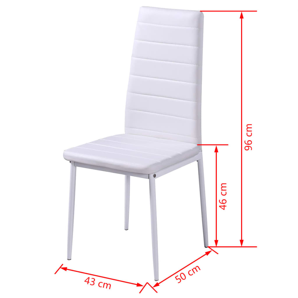 Conjunto de Jantar Nordik com 4 Cadeiras e 1 Mesa - Branco - Design Moderno