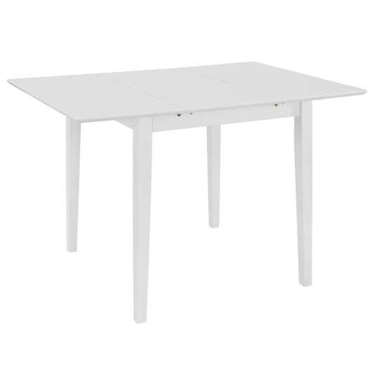 Mesa de jantar extensível (80-120)x80x74 cm MDF branco