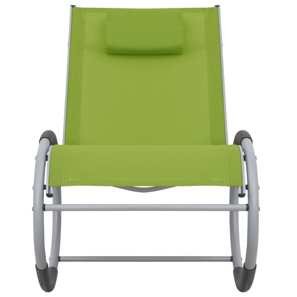 Cadeira de baloiço para jardim textilene verde