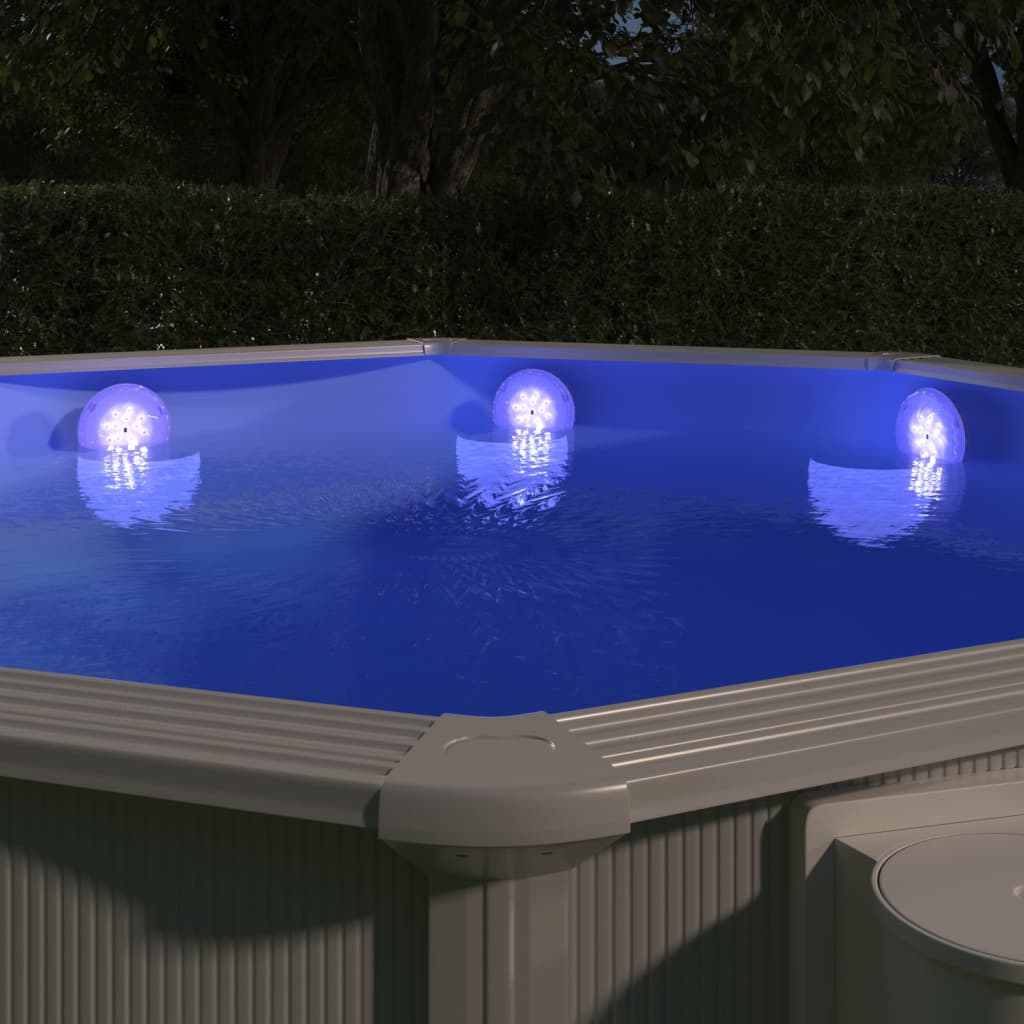 Luz LED piscina submersível/flutuante controlo remoto multicor